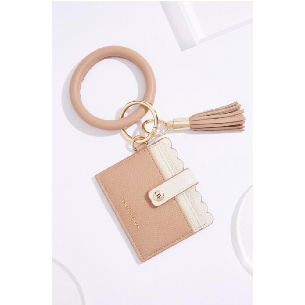 ✨Cato Card Case Ring Wristlet Wallet  – Warm Sand ✨